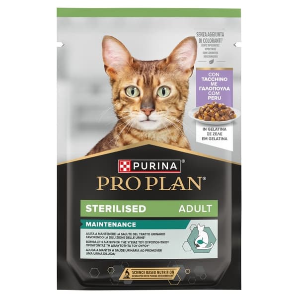 PURINA Pro Plan Sterilized Adult Maintenance Kalkun i gelé - vådfoder til katte - 85 g
