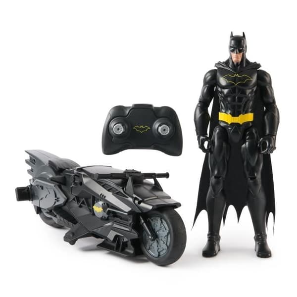 RC Batmotorcykel + Batman-paket - 30 cm figur - Batman