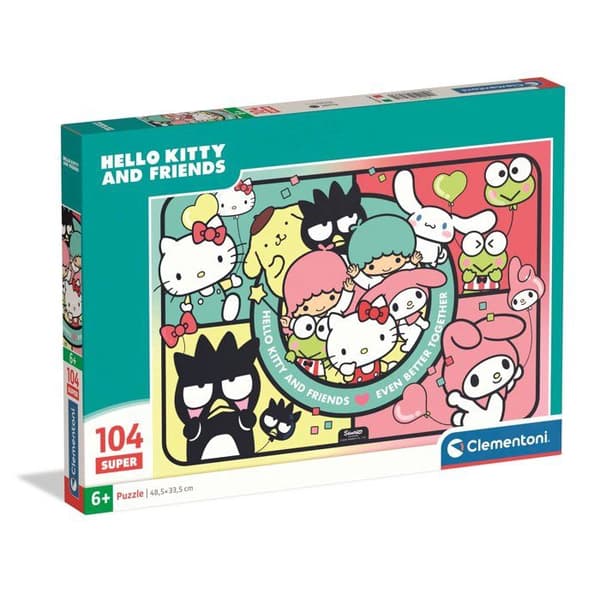 104-bitars pussel - Clementoni - Hello Kitty och vänner - Barnpussel - Från 6 år - Superbitar