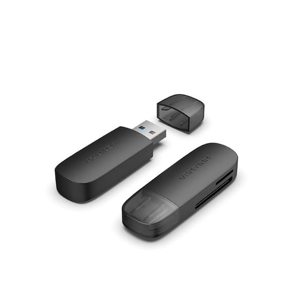 Vention 2-i-1 USB 3.0 A kortlæser (SD+TF) sort dobbelt drevbogstav