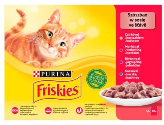 Friskies Mix kött - våtfoder för katter - 12 x 85 g