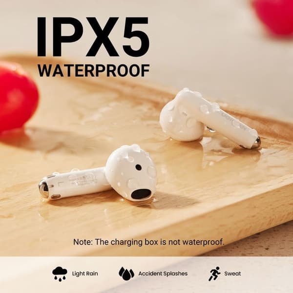 Trådløse ørepropper - UGREEN - Model H5 - Semi-in-ear Bluetooth - Hvid