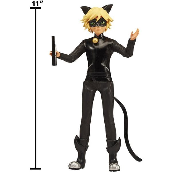 Figur - BANDAI - Mirakuløs - Sort Kat - 26 cm