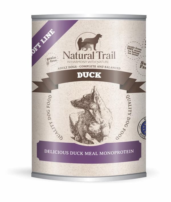 NATURAL TRAIL Duck Soft Line - vådfoder til hunde - 800 g