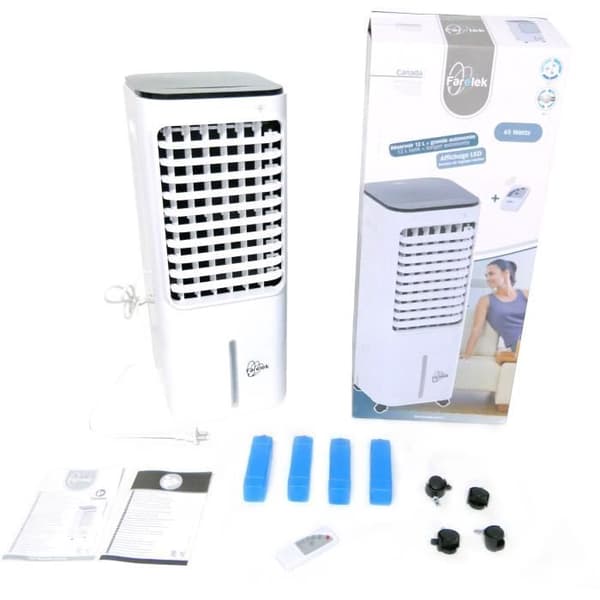 Luftkøler - FARELEK - 112201 - 3 hastigheder - 7,5 timer - 12 L - Hvid