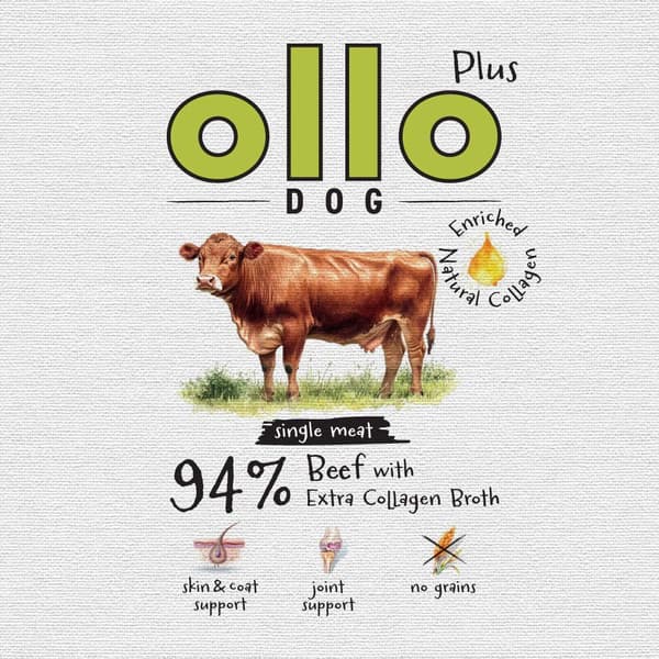 OLLO Plus Kollagen Oksekød - vådfoder til hunde - 400 g