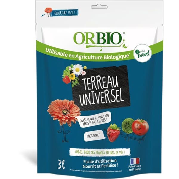 Yleiskäyttöinen ruukkumulla - ORBIO - sininen - 3 litraa -