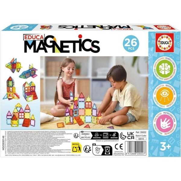 Magneettinen rakennuspeli - EDUCA - Educa Magnetics 26 kpl