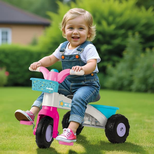 Dolu My First Trike Børnetrecykel Pink/Hvid/Blå