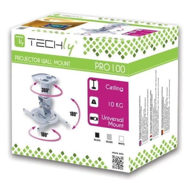 Techly Universal Loftbeslag til Projektor, Hvid ICA-PM 100WH