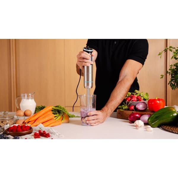 Stavblender - CECOTEC - Power Neutron - 1100 W - 4 knive - 800 ml glaskande - Sort/rustfrit stål