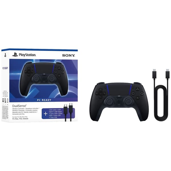 Sony PlayStation PS5 DualSense trådløs controller Midnight Black + USB-kabel