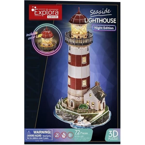 3D Fyrpussel - Byggspel - EXPLORA - 72 bitar - Från 8 år