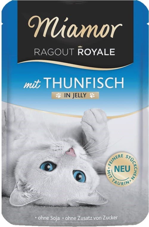 MIAMOR Ragout Royale Tonfisk i gelé - våtfoder för katter - 100 g
