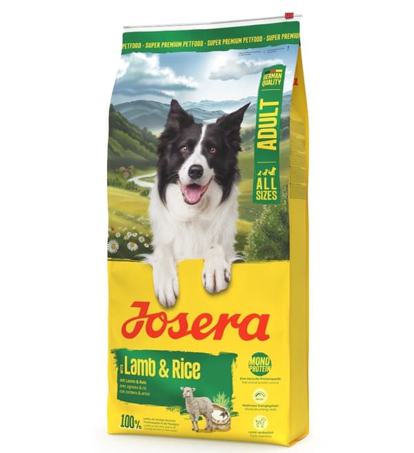 JOSERA Adult Lam & Ris - tørfoder til hunde - 12,5 kg