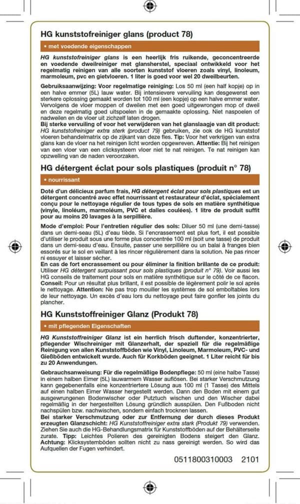 HG Plastrengöring Glans 1L