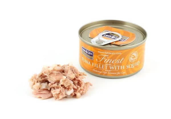 FISH4CATS Tunfilet med blæksprutte - vådfoder til katte - 70 g
