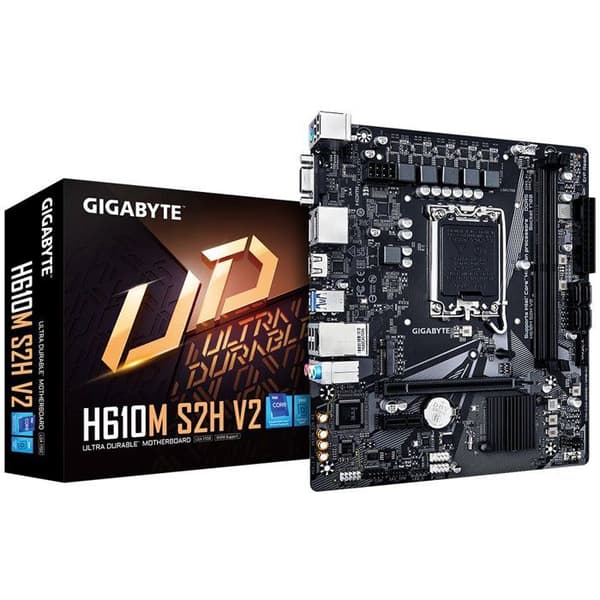Moderkort - GIGABYTE - H610M S2H V2 DDR5 - Micro-ATX-format - Intel H610-chipset - DDR5