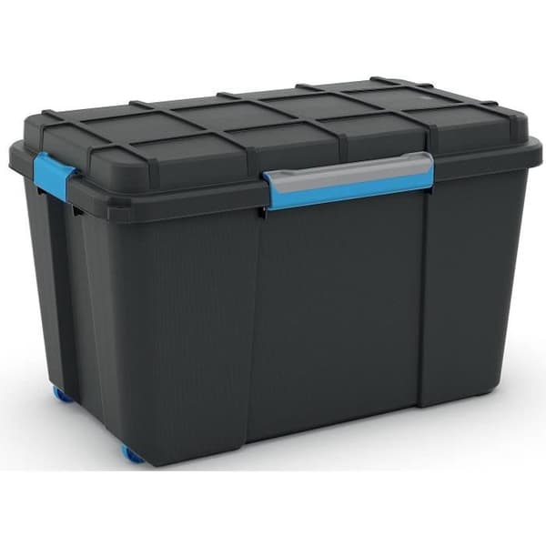 Lufttæt hjulkasse - 110 liter - sort