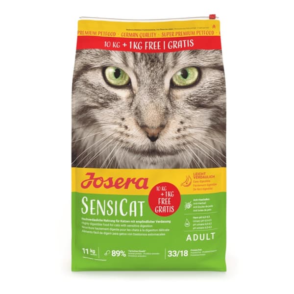 JOSERA Sensicat – torrfoder för katter – 10 kg + 1 kg