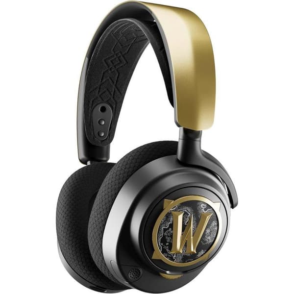Trådløst gamingheadset - STEELSERIES - Arctis Nova 7 WOW Edition - Sort og guld