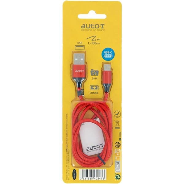 Kaapeli - AUTO T - 540347 - USB 2.0 - USB-C