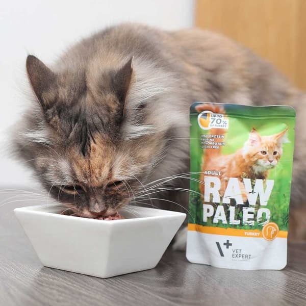 VETEXPERT Raw Paleo Vuxen Kalkon - våtfoder för katter - 100 g