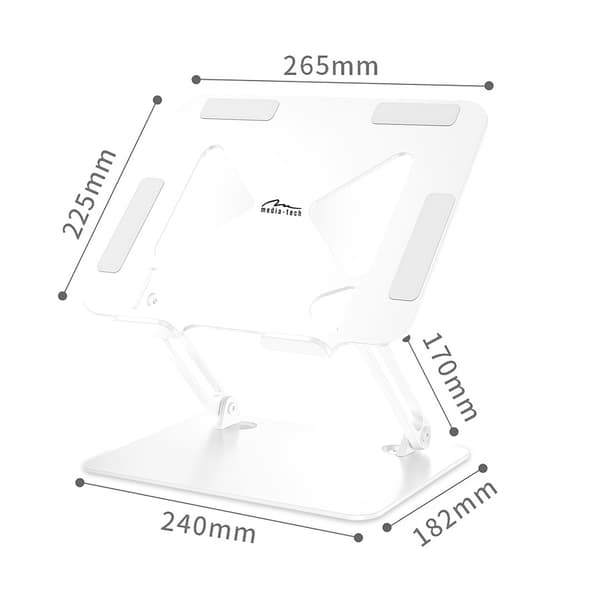 MEDIA-TECH Laptopställ – Laptopställ MT2661W (vit)