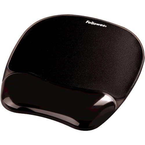 Fellowes CRYSTAL muse- og håndledsmåtte gel, sort