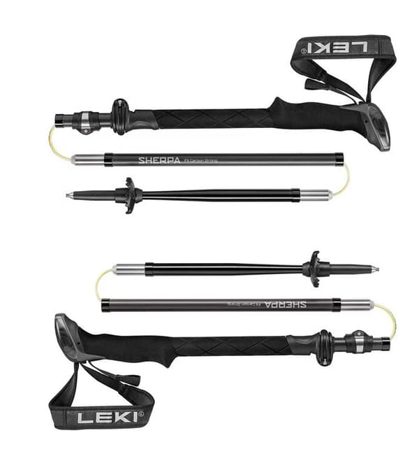 Vandrestave LEKI SHERPA FX, 120–140 cm, sort