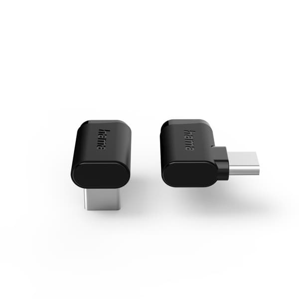 Hama USB-C hörnadapter 90° USB 3.2 Gen2 10 Gbit/s 5 A 240 W 2-pack