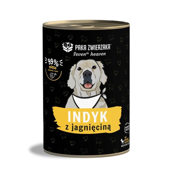 PET TRACK Seventh Heaven Kalkon med lamm - våtfoder för hundar - 400 g
