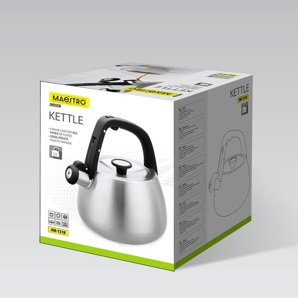 Kedel Maestro MR-1318 2,5 l Sølv, Sort