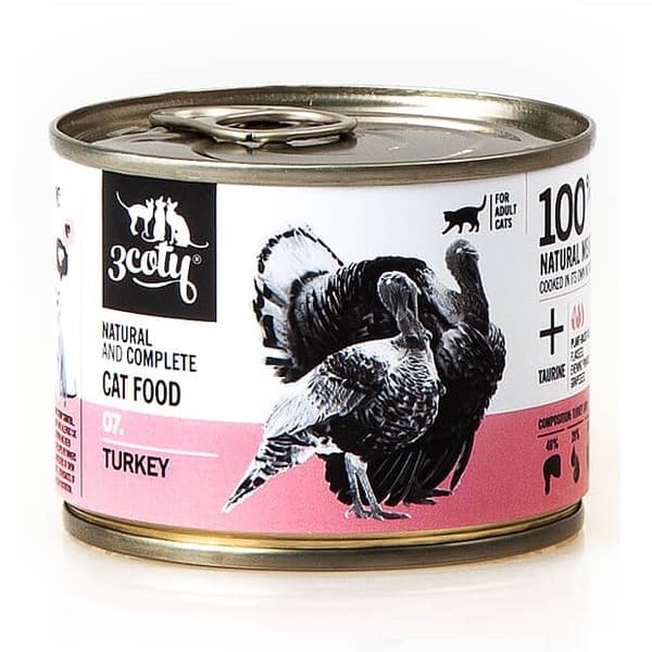 3COTY 07. Kalkun - vådfoder til katte - 180 g