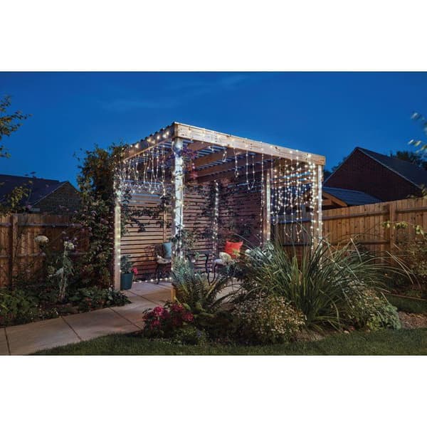 Solcellsslinga - SMART SOLAR - 200 lysdioder - Kallvit / Varmvit