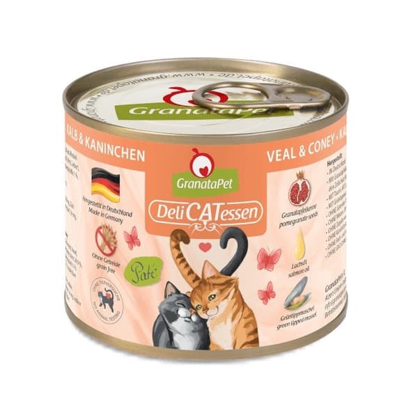 GRANATAPET DeliCATessen Kalvkött och ko - våtfoder för katter - 200 g
