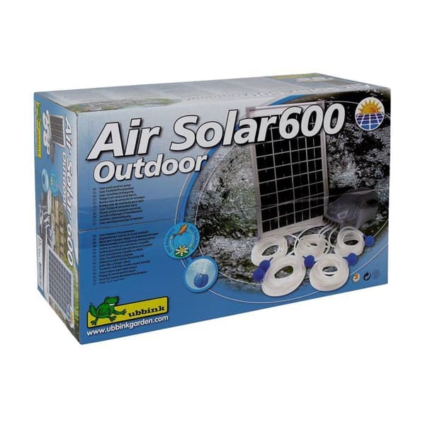 Luftpump - UBBINK - AirSolar 600 - Flödeshastighet 600 l/h - 5 diffusorer - 12V solpanel