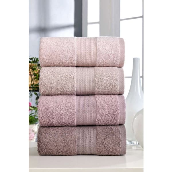 Set med 4 handdukar - 50 x 85 cm - Puder