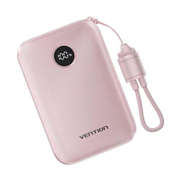 Vention 10000mAh Powerbank 2xUSB-C 1xUSB-A 22.5W, rosa