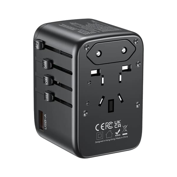 Laddare - Unitek 65W universell reseadapter (P1122ABK01) | 1xUSB-A 3xUSB-C 1xAC