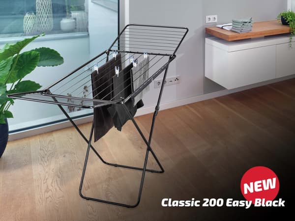 Leifheit 81696 Classic 200 Easy tørrestativ sort