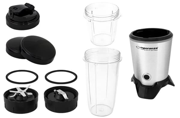 Esperanza EKM028 blender Bordblender 1000 W Sort, Rustfrit stål