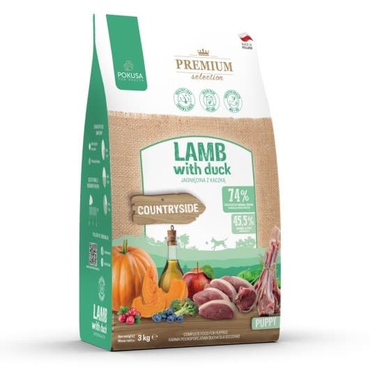 POKUSA Premium Selection Puppy Lam med and - tørfoder til hunde - 3 kg