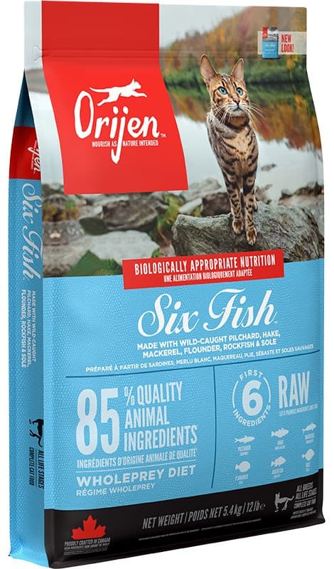 ORIJEN Six Fish Cat - torrfoder för katter - 5,4 kg