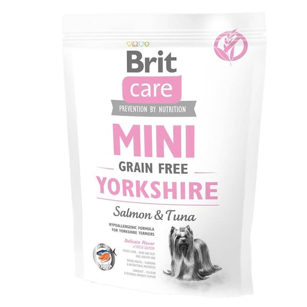 BRIT Care Mini spannmålsfritt Yorkshire lax och tonfisk - torrfoder för hundar - 400 g