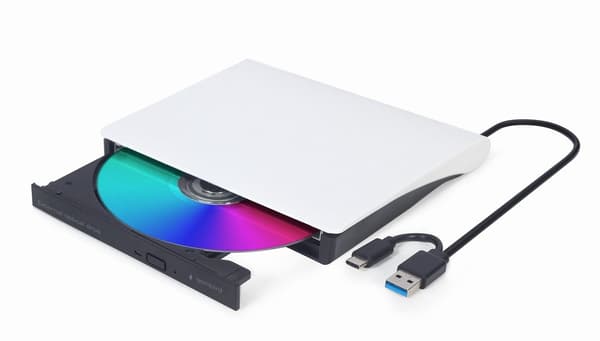 Gembird DVD-USB-031-BW Eksternt USB DVD-drev, sort-hvid