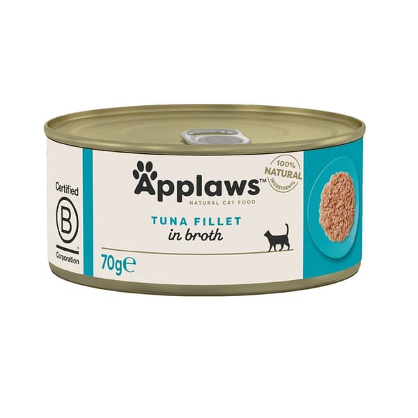 APPLAGER Tunfilet i bouillon - våd kattefoder - 70g