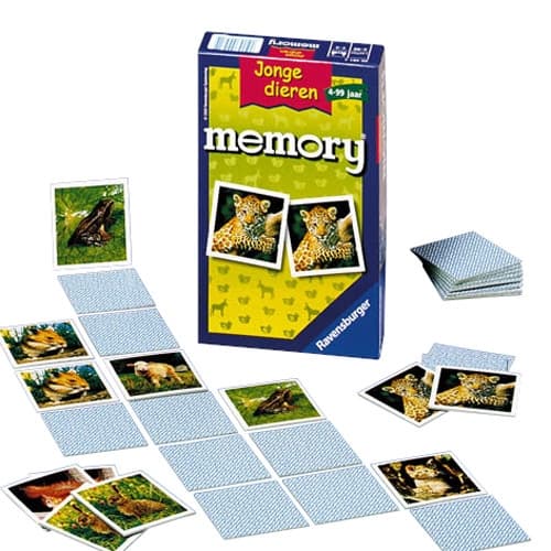 Ravensburger Memory-spil til unge dyr i lommeformat