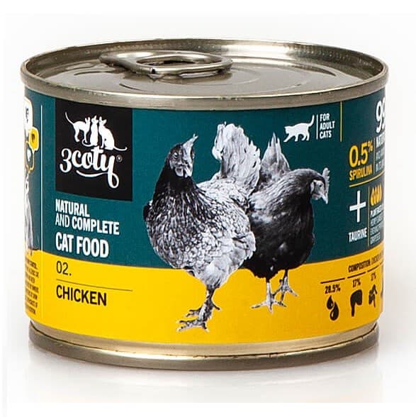3COTY 02. Kylling - vådfoder til katte - 180 g