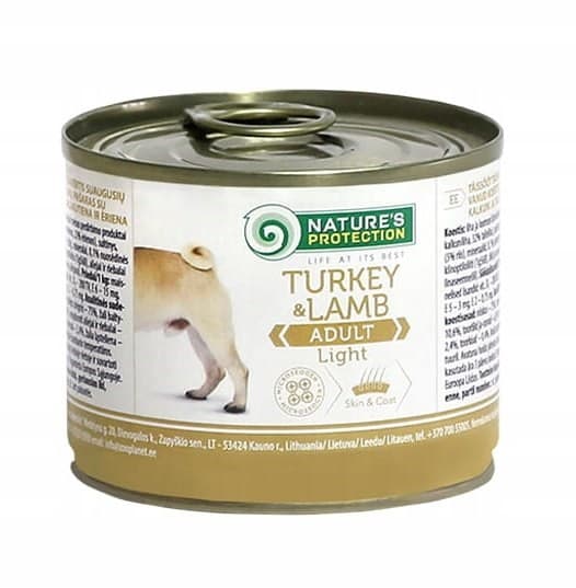 NATURE'S PROTECTION Adult Light Kalkun og Lam - vådfoder til hunde - 200 g